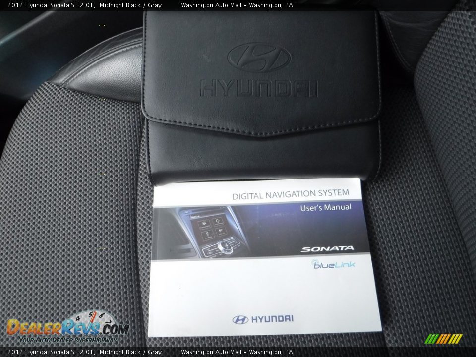 2012 Hyundai Sonata SE 2.0T Midnight Black / Gray Photo #30
