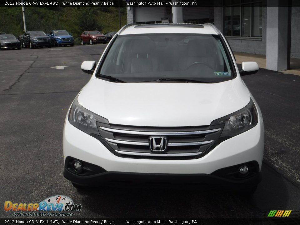 2012 Honda CR-V EX-L 4WD White Diamond Pearl / Beige Photo #4