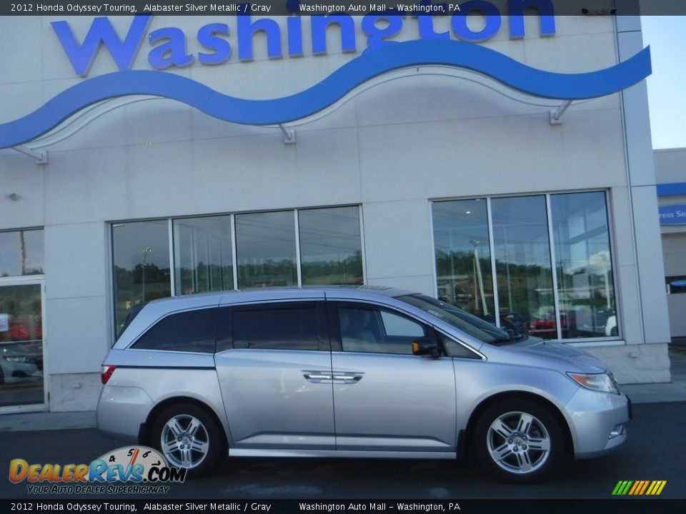 2012 Honda Odyssey Touring Alabaster Silver Metallic / Gray Photo #2