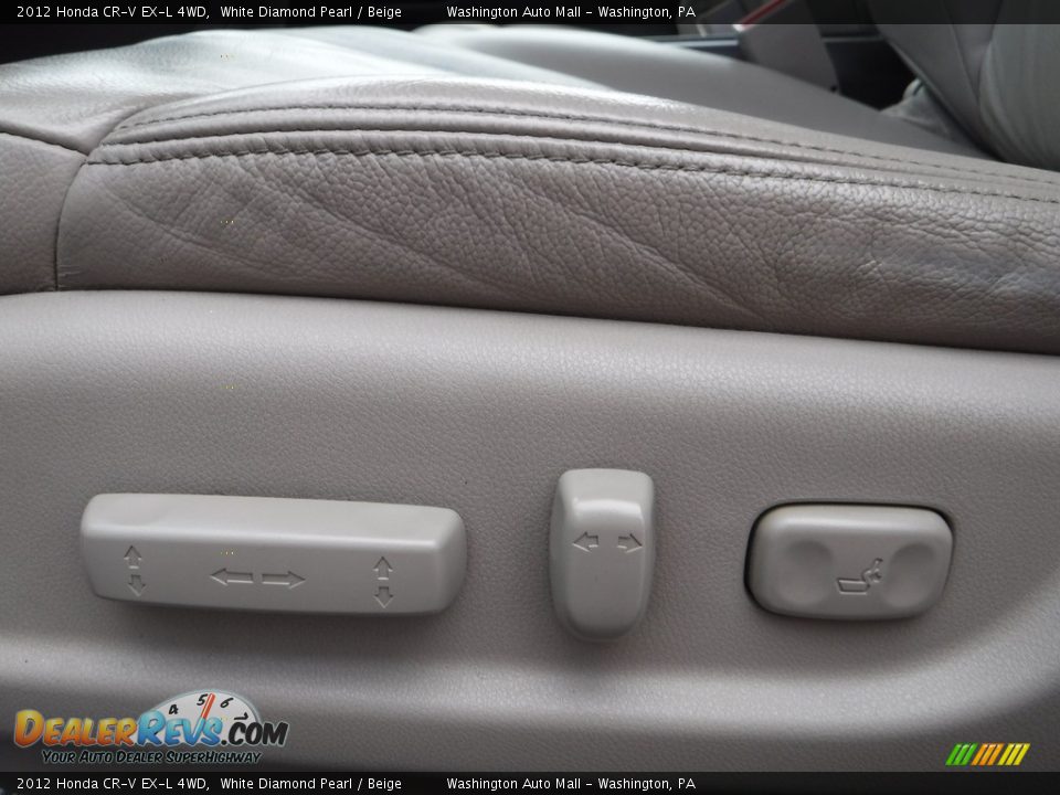 2012 Honda CR-V EX-L 4WD White Diamond Pearl / Beige Photo #15