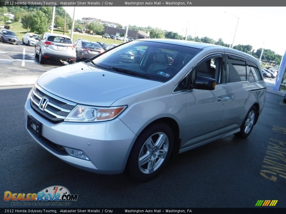 2012 Honda Odyssey Touring Alabaster Silver Metallic / Gray Photo #6