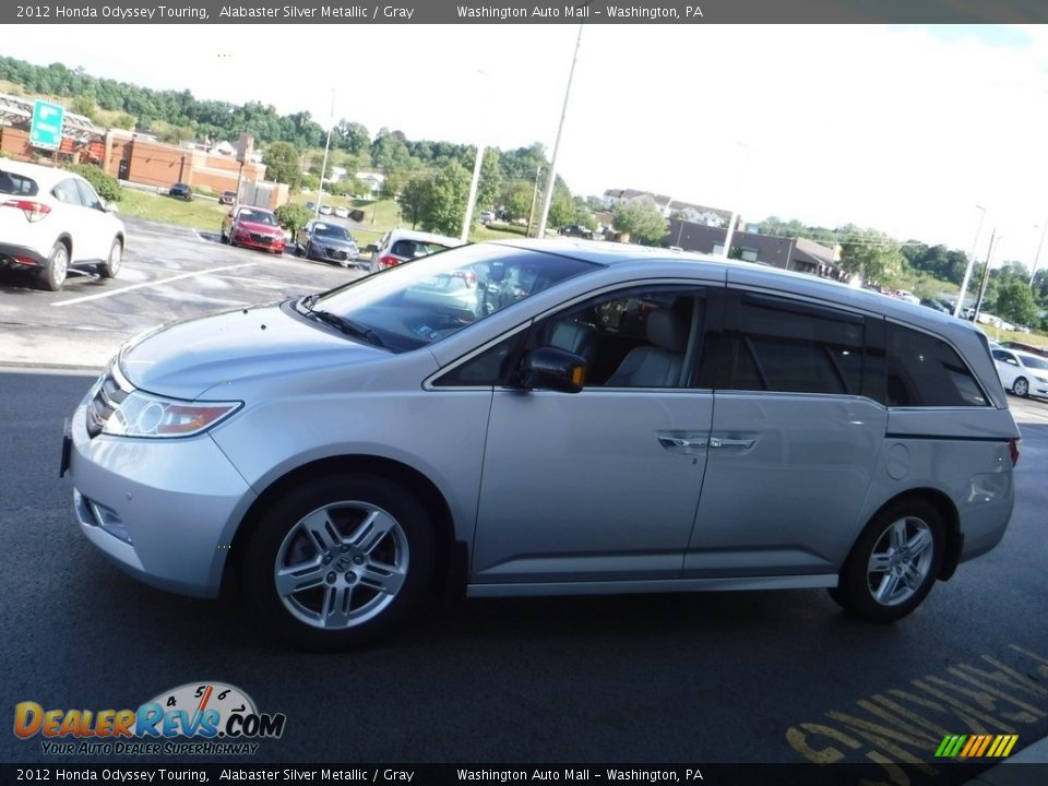 2012 Honda Odyssey Touring Alabaster Silver Metallic / Gray Photo #7