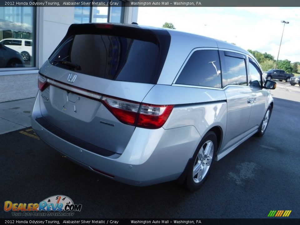 2012 Honda Odyssey Touring Alabaster Silver Metallic / Gray Photo #10