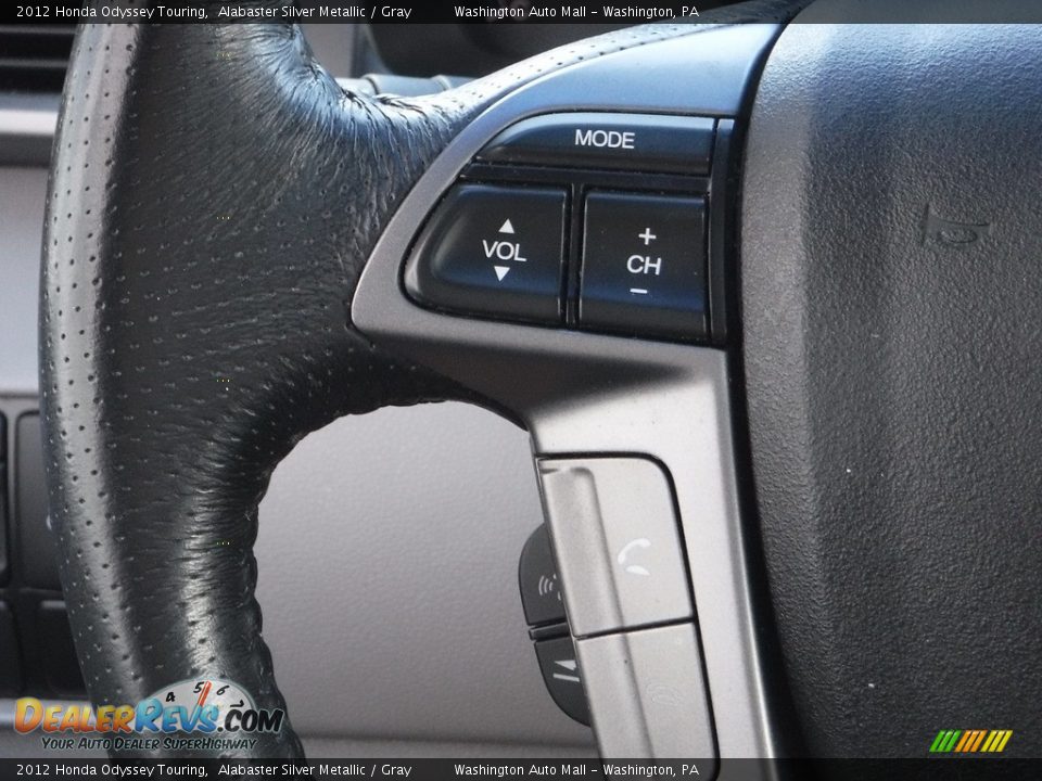 2012 Honda Odyssey Touring Alabaster Silver Metallic / Gray Photo #22