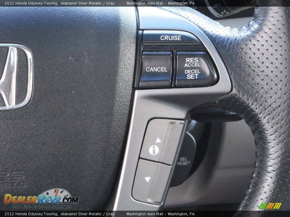 2012 Honda Odyssey Touring Alabaster Silver Metallic / Gray Photo #23