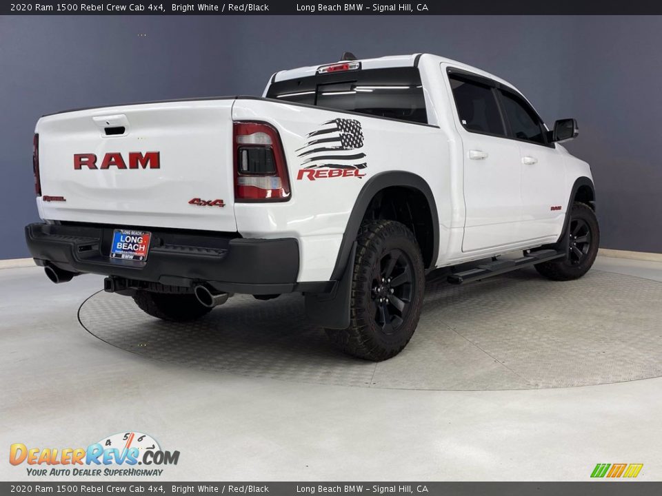 2020 Ram 1500 Rebel Crew Cab 4x4 Bright White / Red/Black Photo #4