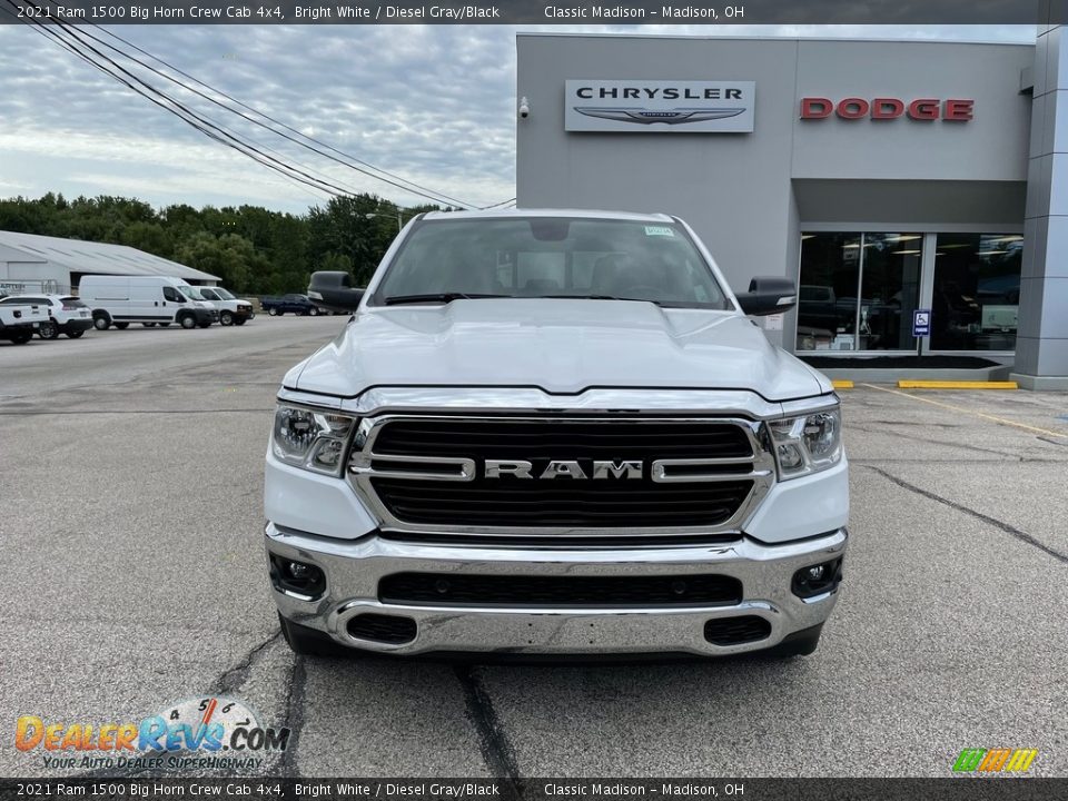 2021 Ram 1500 Big Horn Crew Cab 4x4 Bright White / Diesel Gray/Black Photo #7