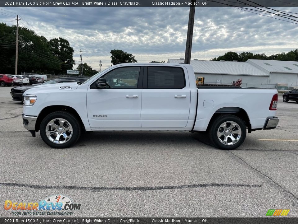 2021 Ram 1500 Big Horn Crew Cab 4x4 Bright White / Diesel Gray/Black Photo #8