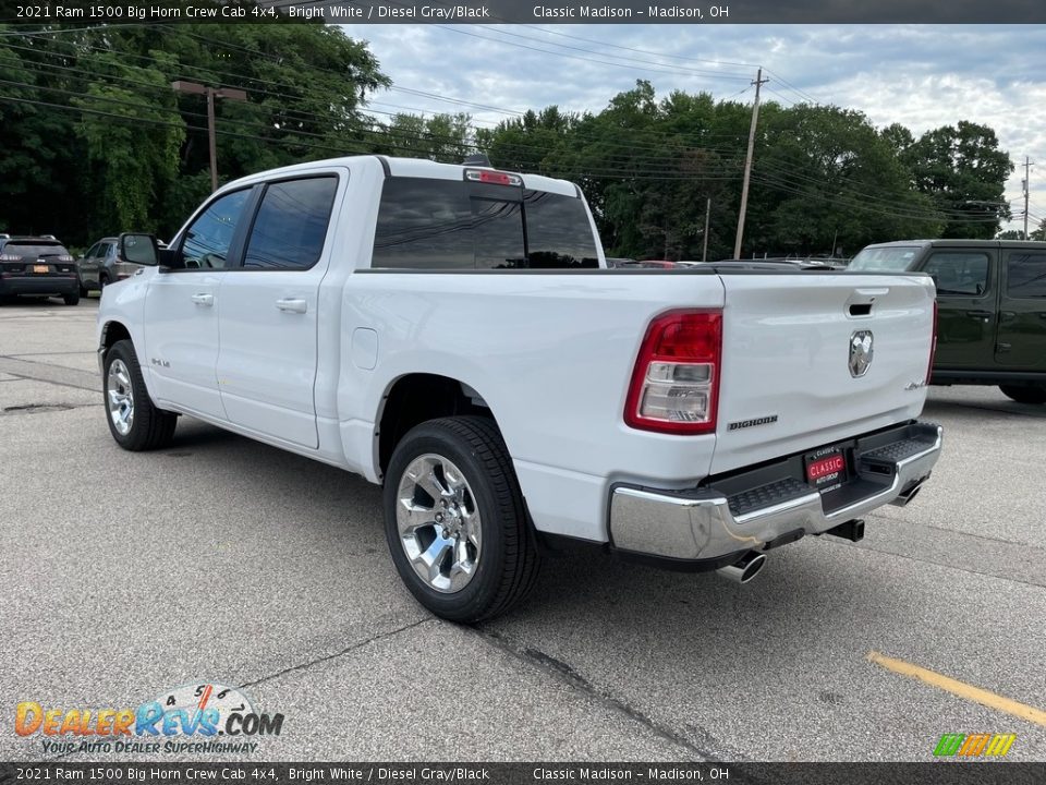 2021 Ram 1500 Big Horn Crew Cab 4x4 Bright White / Diesel Gray/Black Photo #9