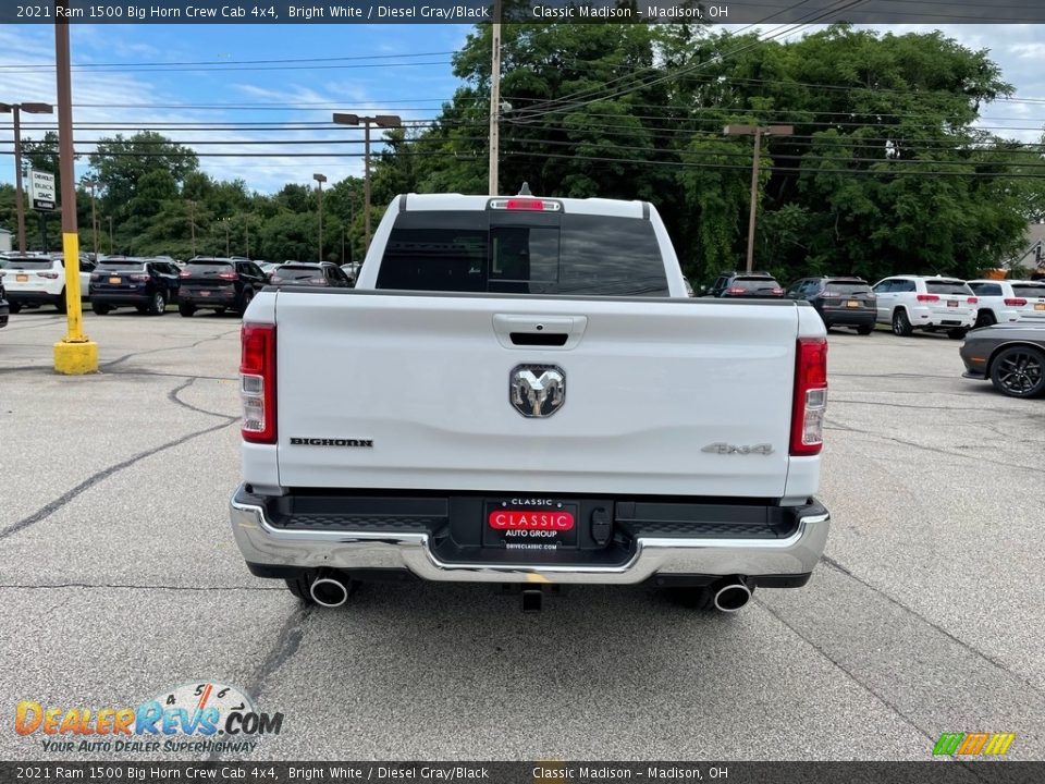 2021 Ram 1500 Big Horn Crew Cab 4x4 Bright White / Diesel Gray/Black Photo #10