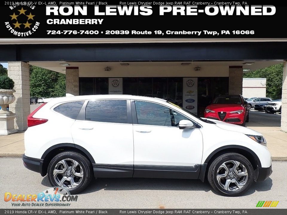 2019 Honda CR-V EX-L AWD Platinum White Pearl / Black Photo #1