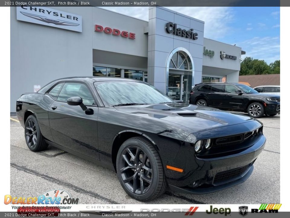 2021 Dodge Challenger SXT Pitch Black / Black Photo #1
