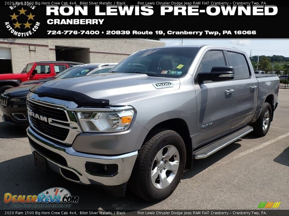 2020 Ram 1500 Big Horn Crew Cab 4x4 Billet Silver Metallic / Black Photo #1