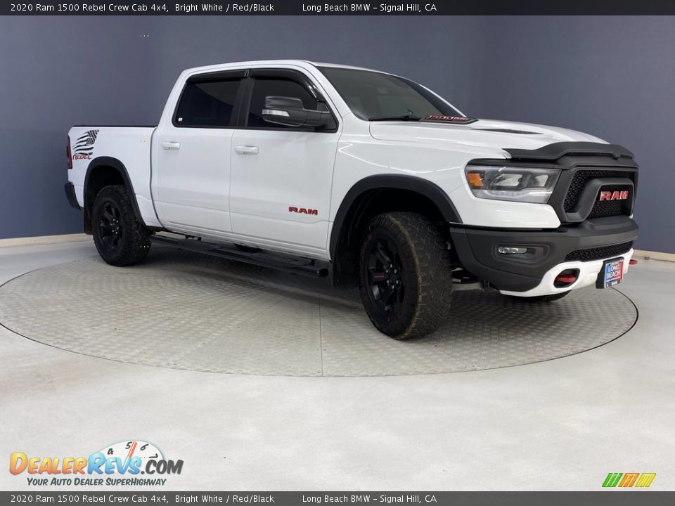 2020 Ram 1500 Rebel Crew Cab 4x4 Bright White / Red/Black Photo #35