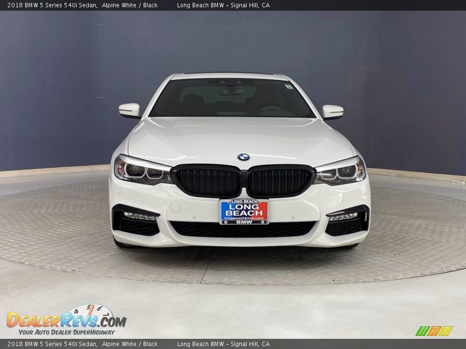 2018 BMW 5 Series 540i Sedan Alpine White / Black Photo #2