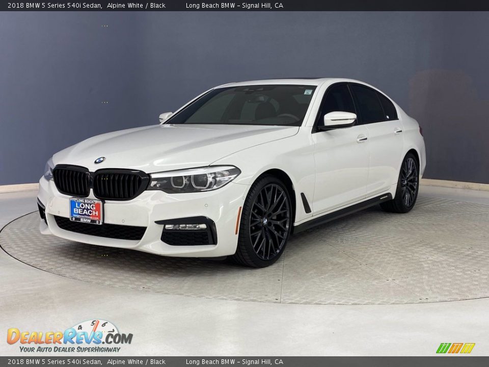 2018 BMW 5 Series 540i Sedan Alpine White / Black Photo #3