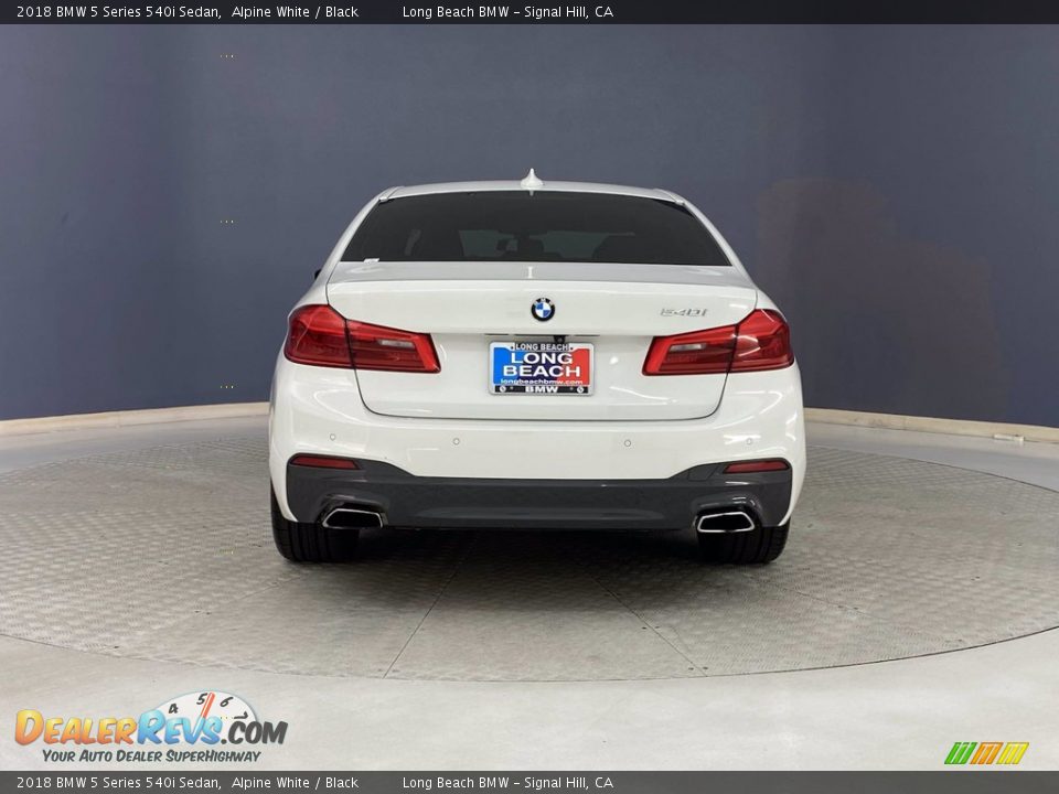 2018 BMW 5 Series 540i Sedan Alpine White / Black Photo #4