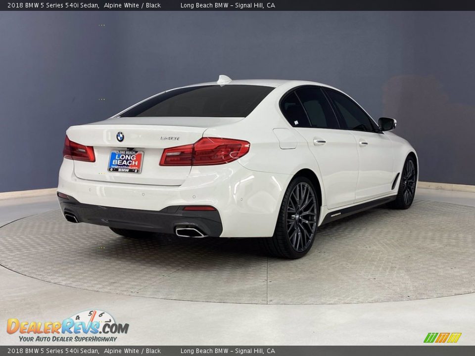 2018 BMW 5 Series 540i Sedan Alpine White / Black Photo #5