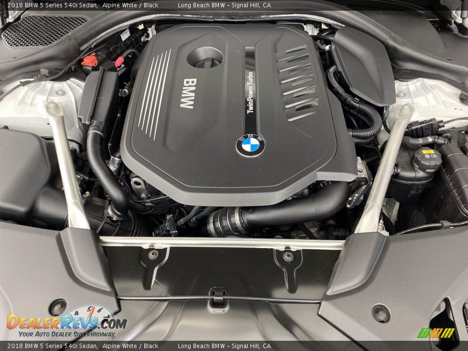 2018 BMW 5 Series 540i Sedan Alpine White / Black Photo #12