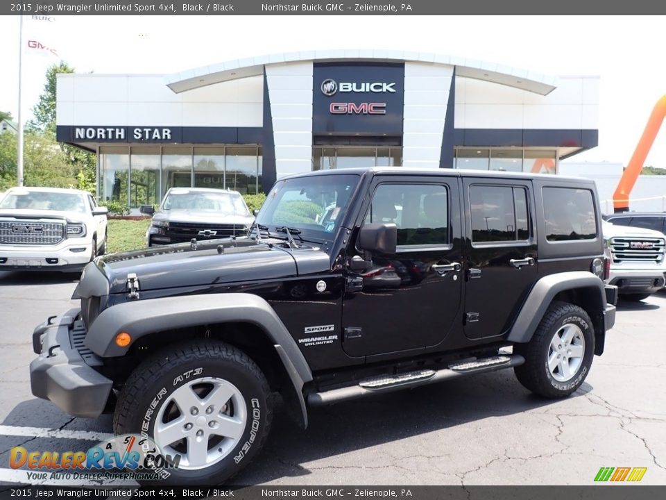 2015 Jeep Wrangler Unlimited Sport 4x4 Black / Black Photo #1