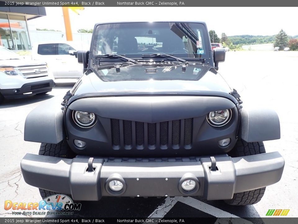 2015 Jeep Wrangler Unlimited Sport 4x4 Black / Black Photo #2