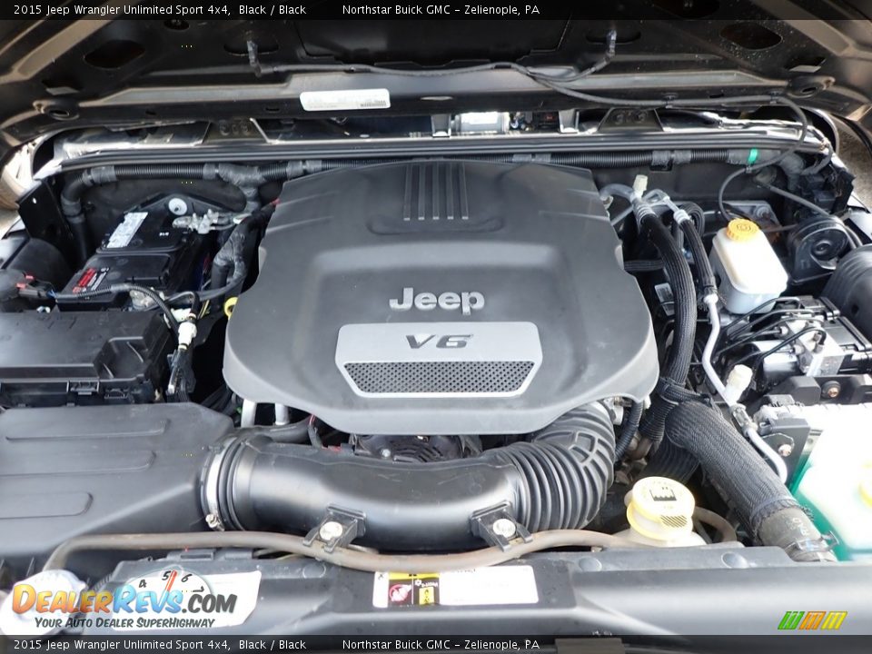 2015 Jeep Wrangler Unlimited Sport 4x4 Black / Black Photo #3