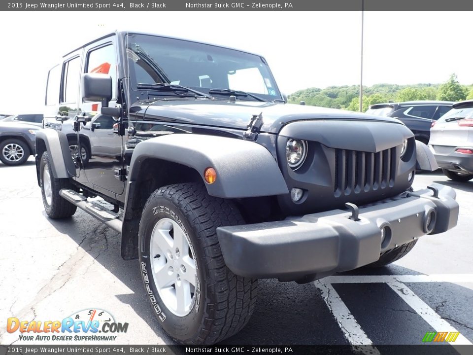 2015 Jeep Wrangler Unlimited Sport 4x4 Black / Black Photo #4
