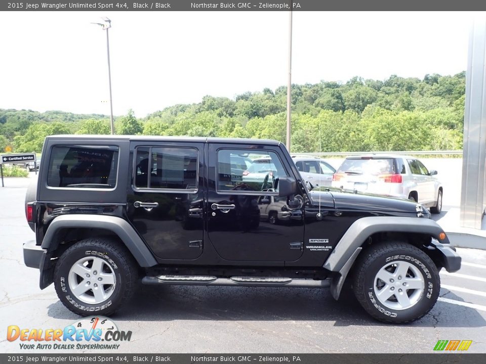 2015 Jeep Wrangler Unlimited Sport 4x4 Black / Black Photo #5