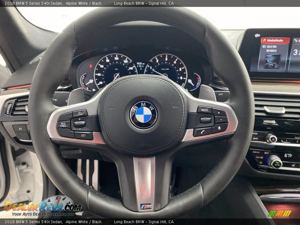 2018 BMW 5 Series 540i Sedan Alpine White / Black Photo #18