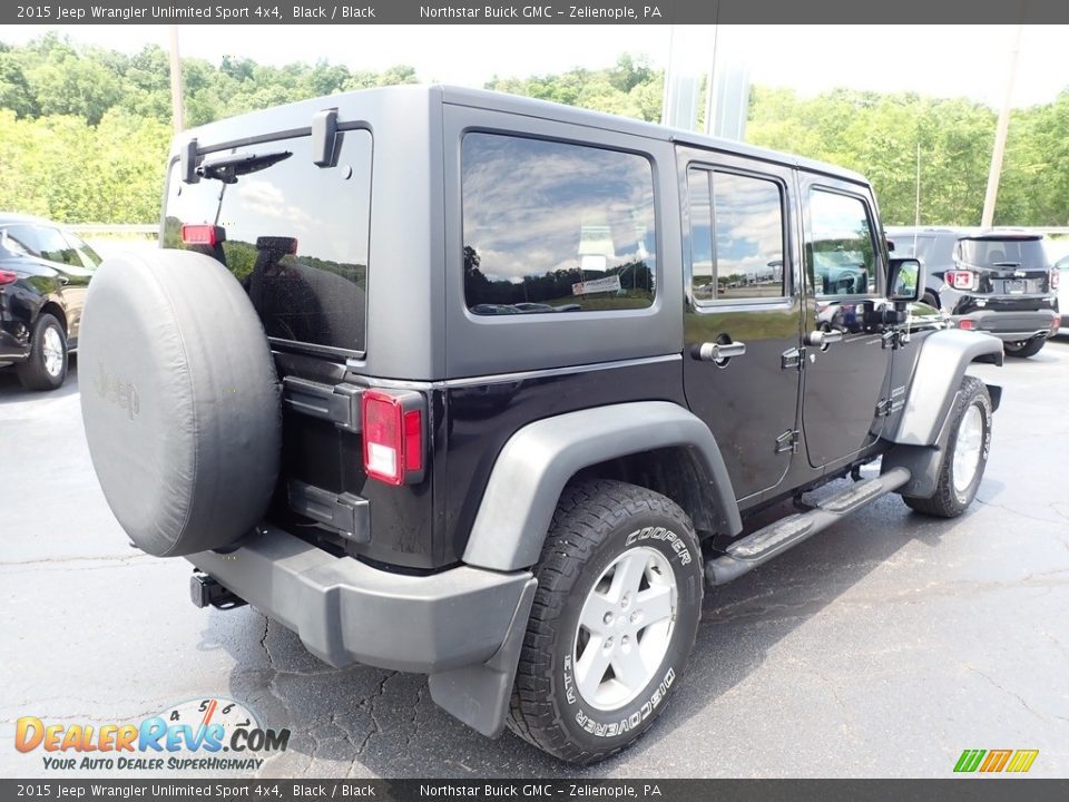 2015 Jeep Wrangler Unlimited Sport 4x4 Black / Black Photo #9
