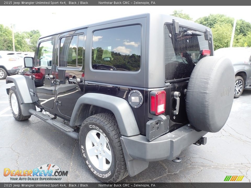 2015 Jeep Wrangler Unlimited Sport 4x4 Black / Black Photo #12