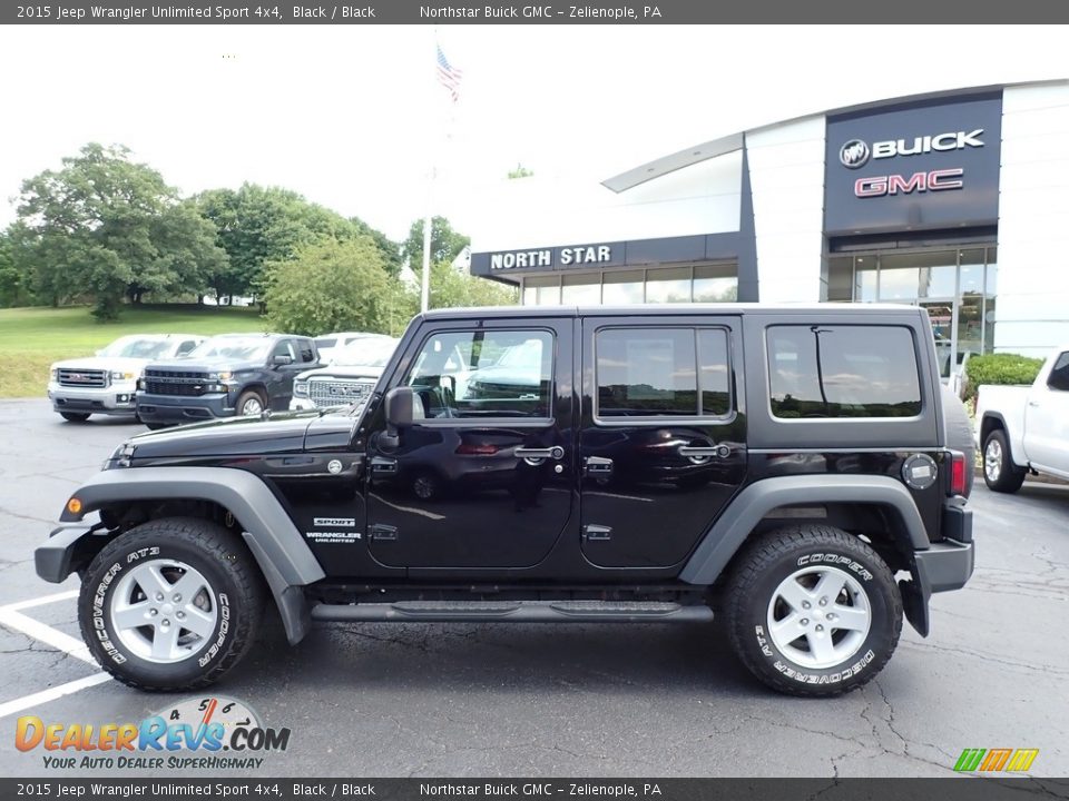 2015 Jeep Wrangler Unlimited Sport 4x4 Black / Black Photo #13