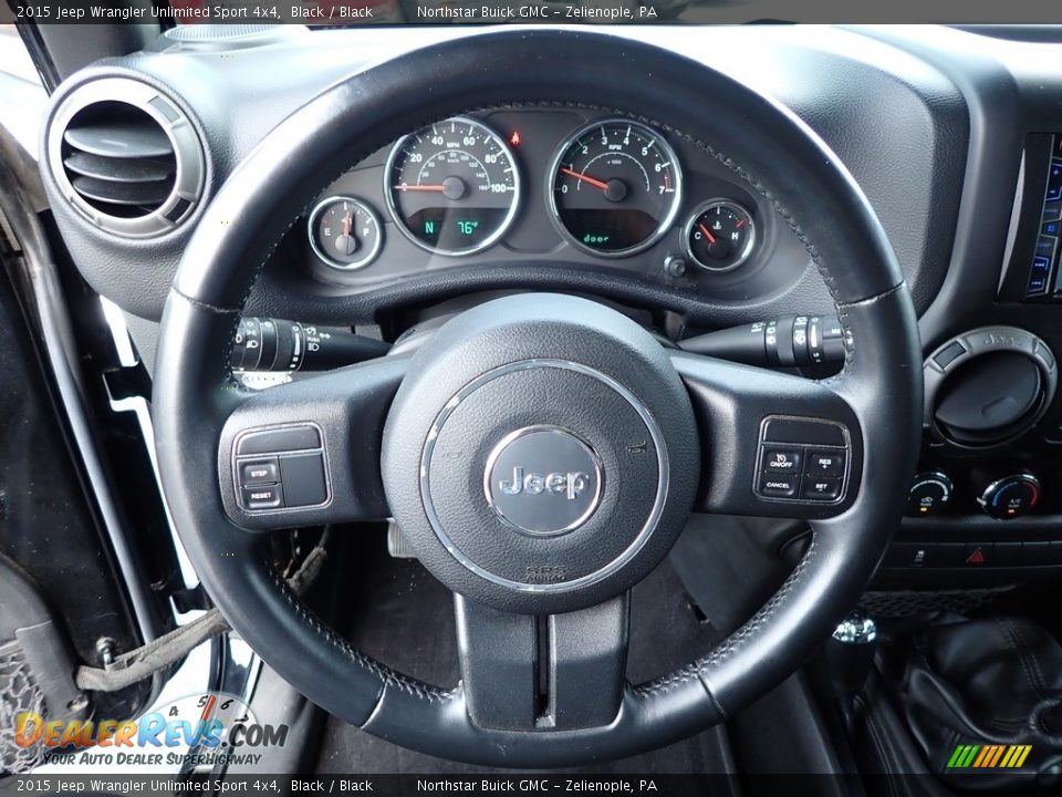 2015 Jeep Wrangler Unlimited Sport 4x4 Black / Black Photo #21