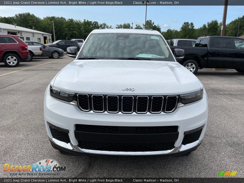 2021 Jeep Grand Cherokee L Limited 4x4 Bright White / Light Frost Beige/Black Photo #2