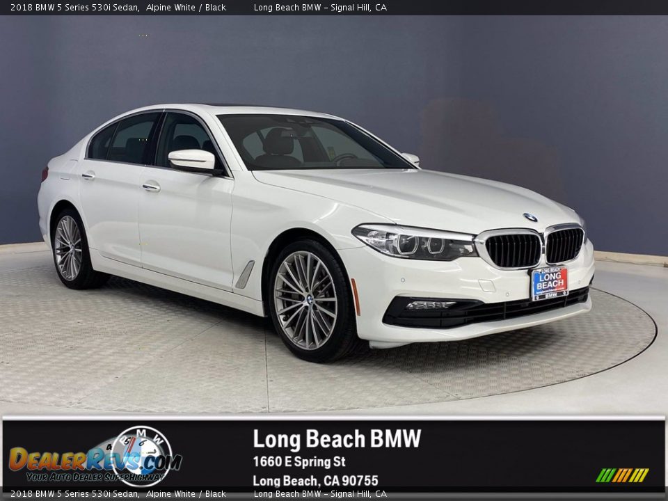 2018 BMW 5 Series 530i Sedan Alpine White / Black Photo #1