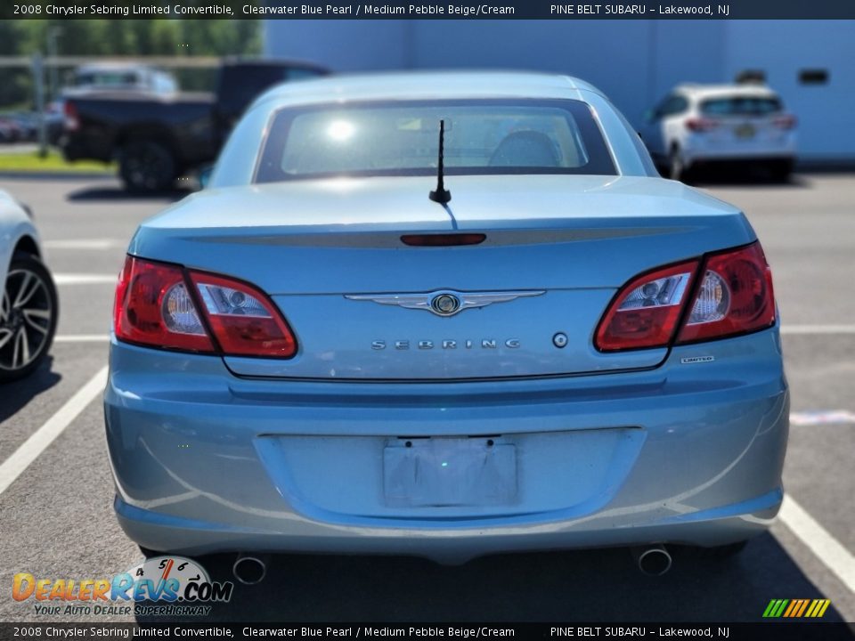 2008 Chrysler Sebring Limited Convertible Clearwater Blue Pearl / Medium Pebble Beige/Cream Photo #4
