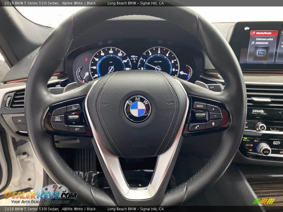 2018 BMW 5 Series 530i Sedan Alpine White / Black Photo #18