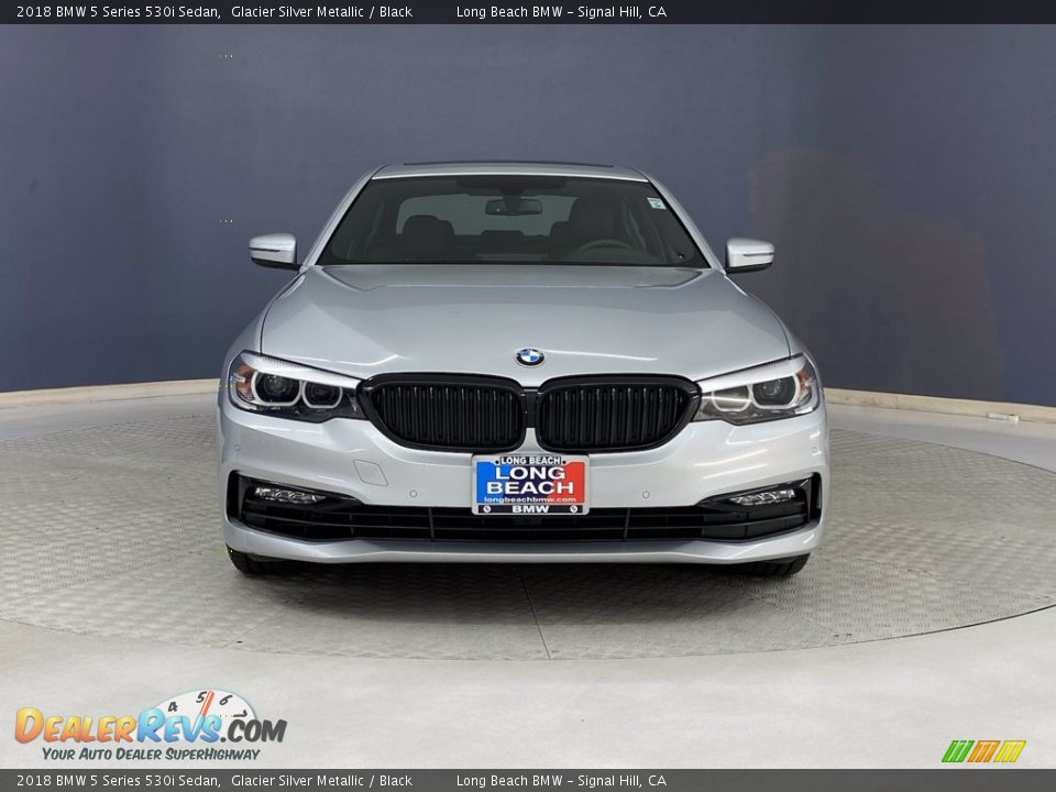 2018 BMW 5 Series 530i Sedan Glacier Silver Metallic / Black Photo #2