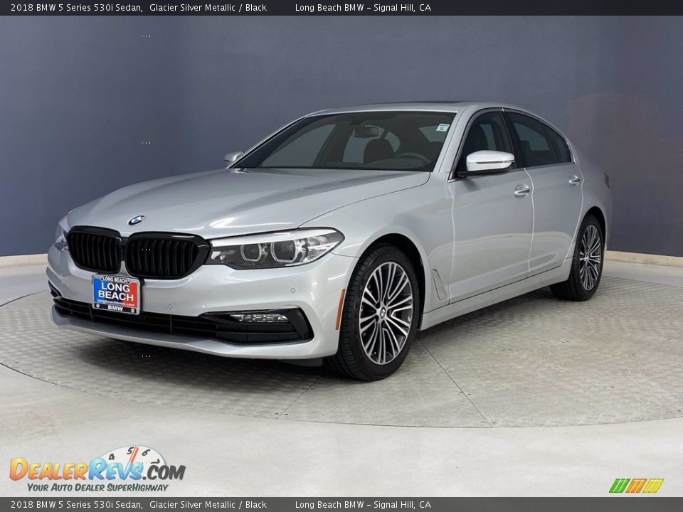 2018 BMW 5 Series 530i Sedan Glacier Silver Metallic / Black Photo #3