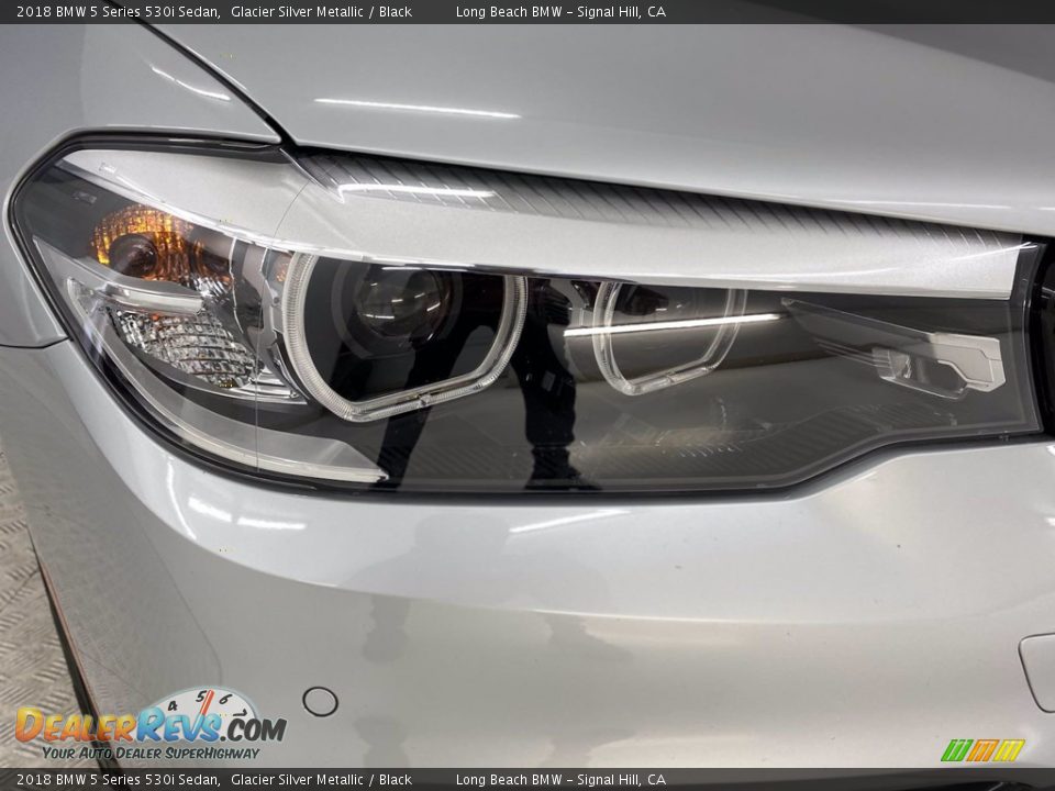 2018 BMW 5 Series 530i Sedan Glacier Silver Metallic / Black Photo #7