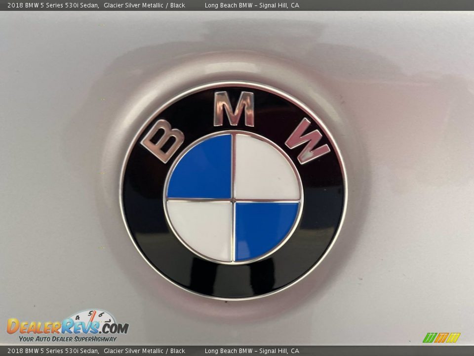 2018 BMW 5 Series 530i Sedan Glacier Silver Metallic / Black Photo #10