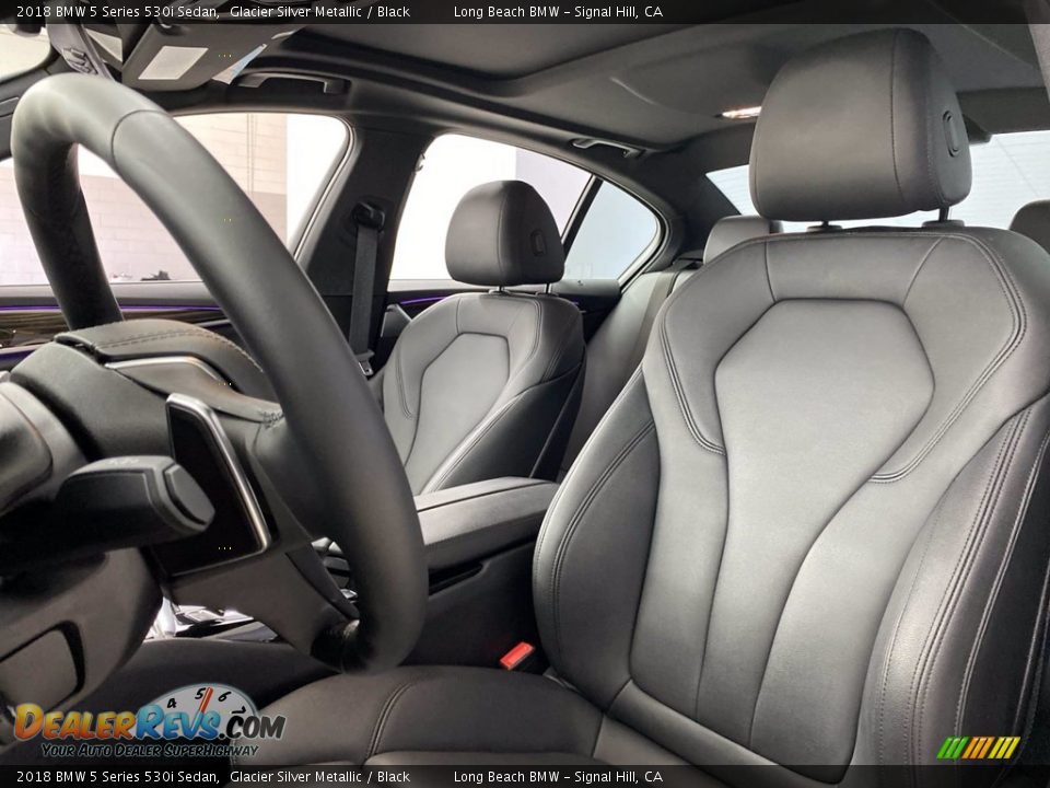 2018 BMW 5 Series 530i Sedan Glacier Silver Metallic / Black Photo #17