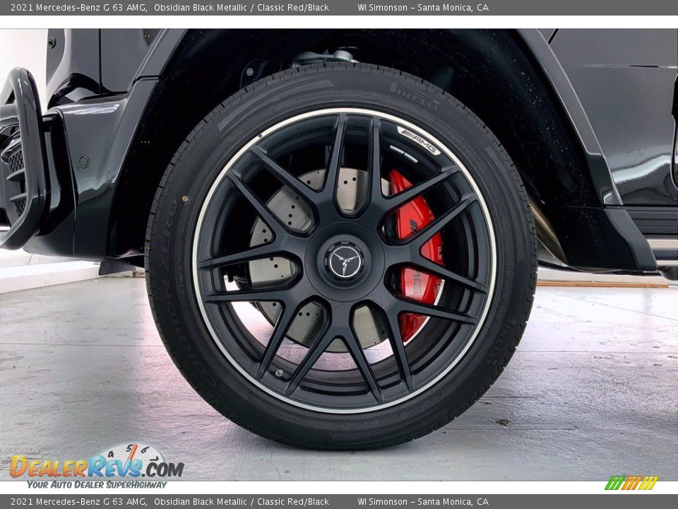 2021 Mercedes-Benz G 63 AMG Obsidian Black Metallic / Classic Red/Black Photo #10