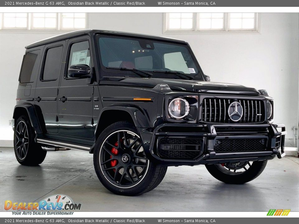 2021 Mercedes-Benz G 63 AMG Obsidian Black Metallic / Classic Red/Black Photo #12