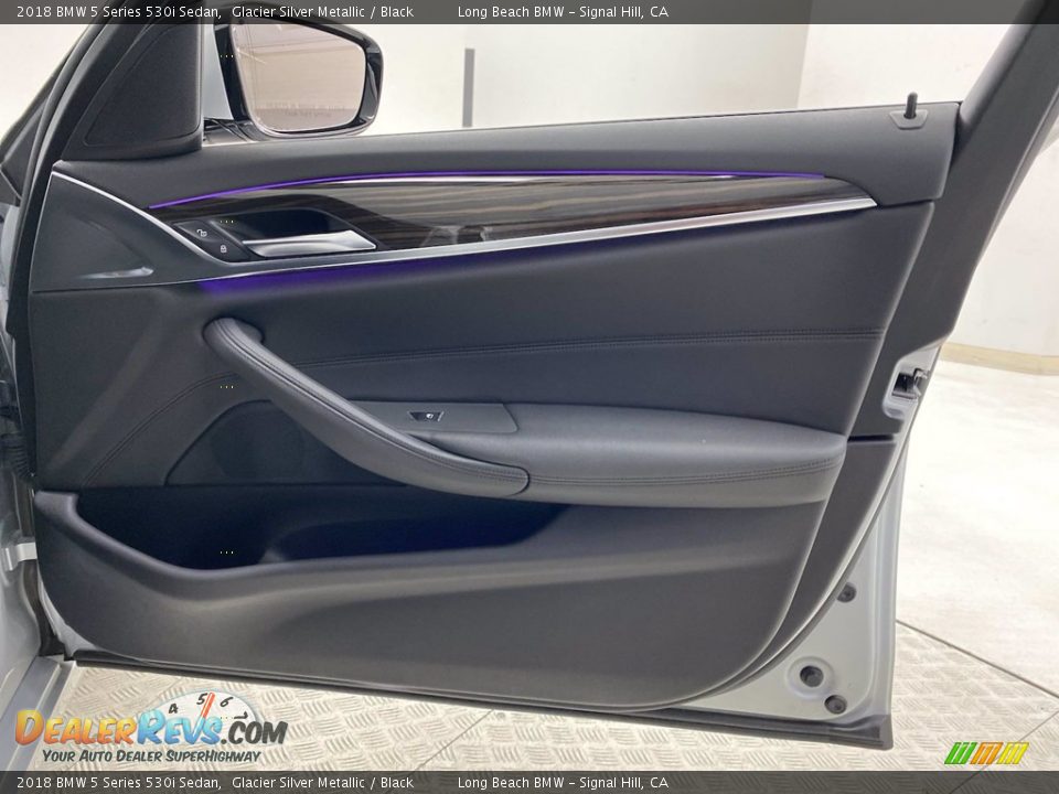 2018 BMW 5 Series 530i Sedan Glacier Silver Metallic / Black Photo #32