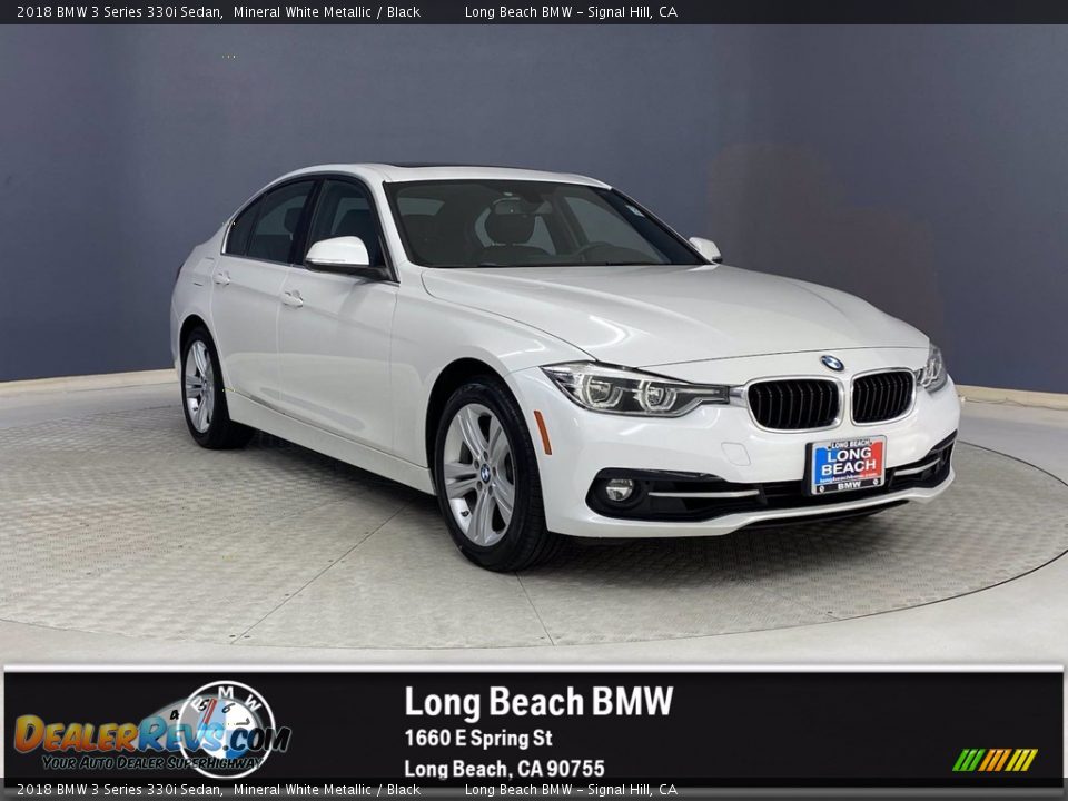 2018 BMW 3 Series 330i Sedan Mineral White Metallic / Black Photo #1