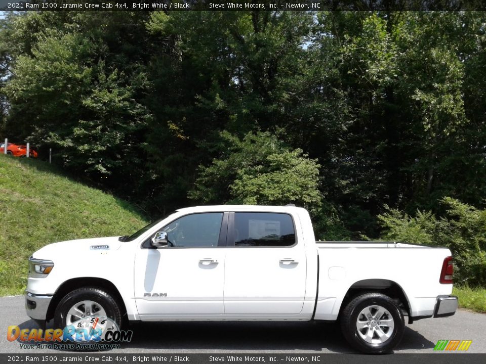 2021 Ram 1500 Laramie Crew Cab 4x4 Bright White / Black Photo #1