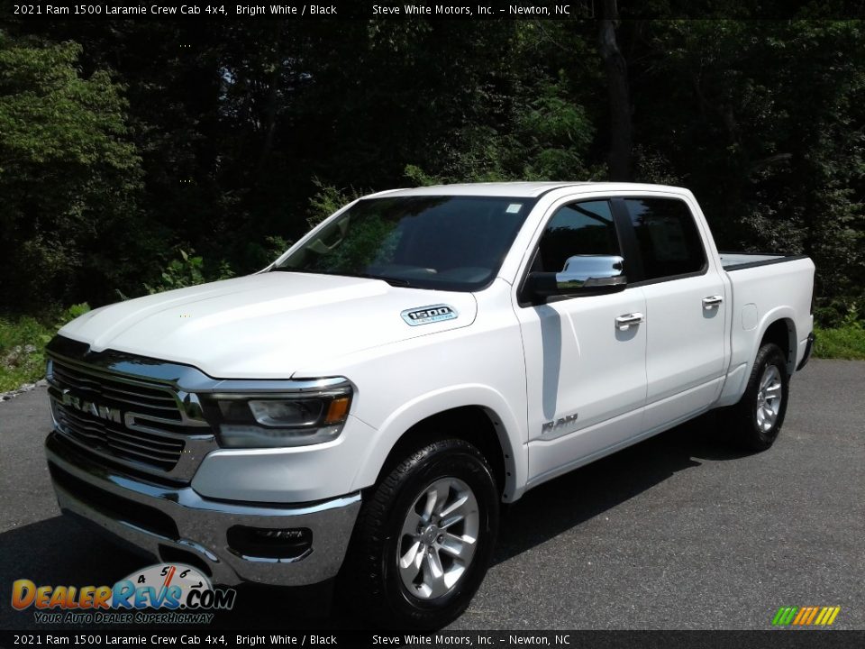 2021 Ram 1500 Laramie Crew Cab 4x4 Bright White / Black Photo #2