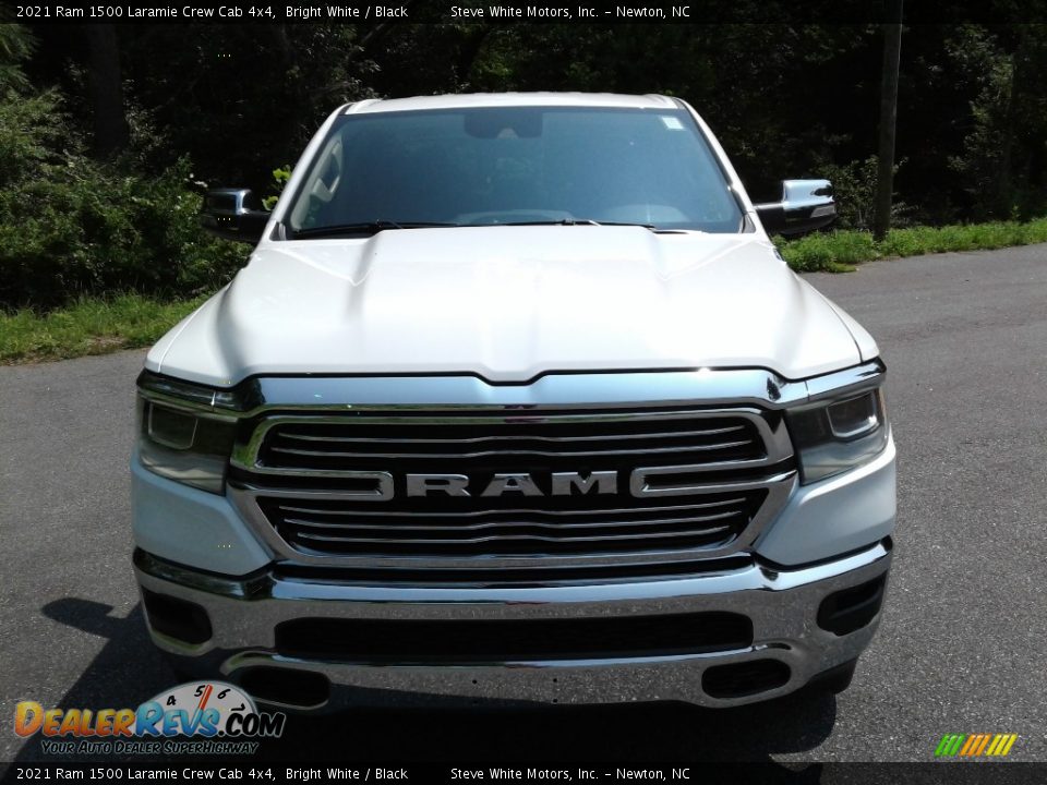 2021 Ram 1500 Laramie Crew Cab 4x4 Bright White / Black Photo #3