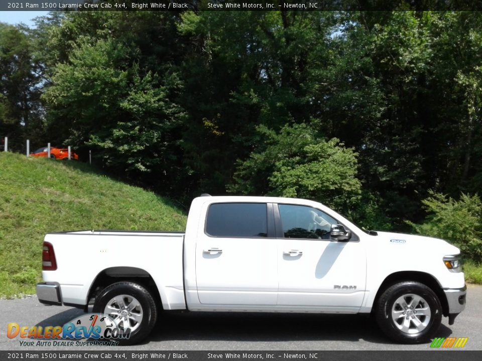 2021 Ram 1500 Laramie Crew Cab 4x4 Bright White / Black Photo #5